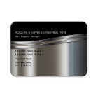 Cool Metallic Looking Construction Business Cards