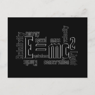 Cool Metallic Science Mass Equivalence Postcard