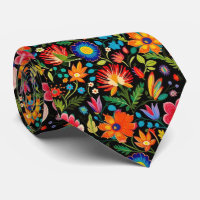 Cool Mexican fiesta flower tiled pattern
