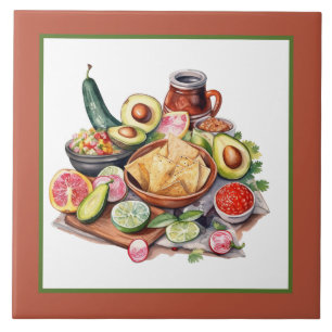 cool Mexican food home Business crafting ceramic  Tile