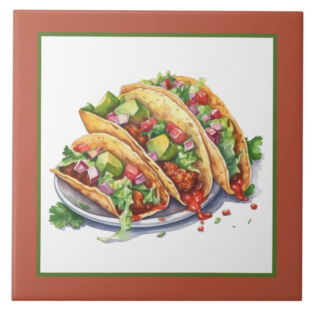 cool Mexican food home Business crafting  Tile (Front)