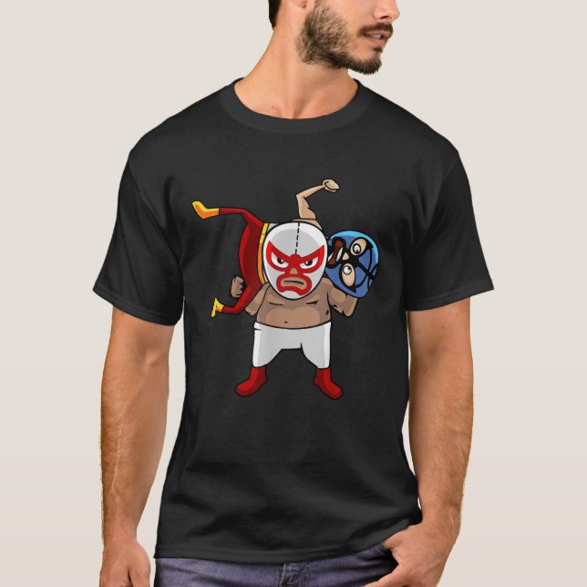 Cool Mexican Wrestling Lucha Libre Mask Retro Lege T-Shirt (Front)