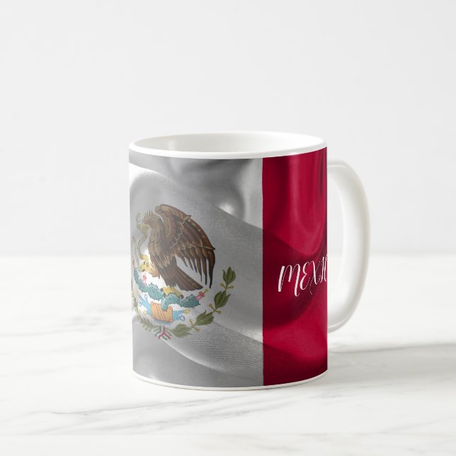 Cool Mexico Flag Design Coffee Mug (Front Right)