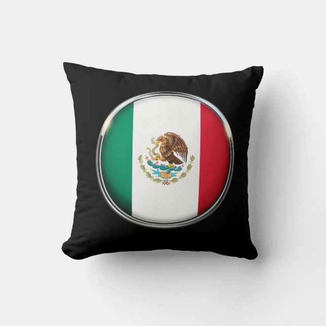 Cool Mexico Flag Design Cushion (Front)