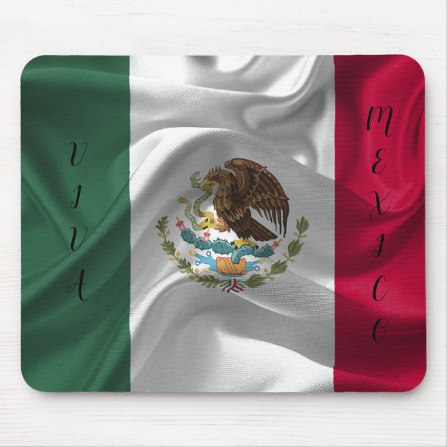 Cool Mexico Flag Design Mouse Mat (Front)