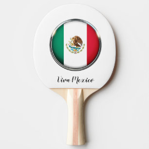 Cool Mexico Flag Design Ping Pong Paddle