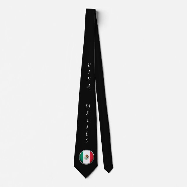 Cool Mexico Flag Design Tie (Front)