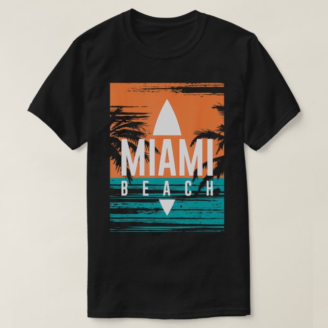 Cool Miami Beach  s I Love Miami Florida Miami  T-Shirt (Design Front)