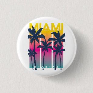 Cool Miami Florida Graphic Design Tees, I Love Mia 3 Cm Round Badge