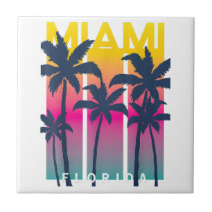 Cool Miami Florida Graphic Design Tees, I Love Mia Tile