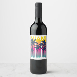 Cool Miami Florida Graphic Design Tees, I Love Mia Wine Label