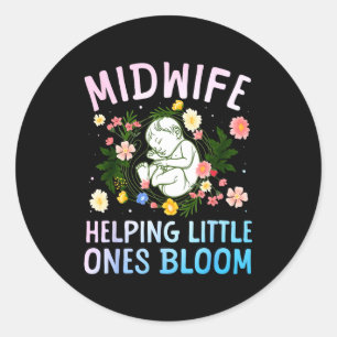 Cool Midwife Art For Women Midwifery Doula Nursing Classic Round Sticker