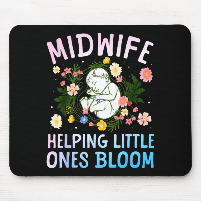 Cool Midwife Art For Women Midwifery Doula Nursing Mouse Mat (Front)