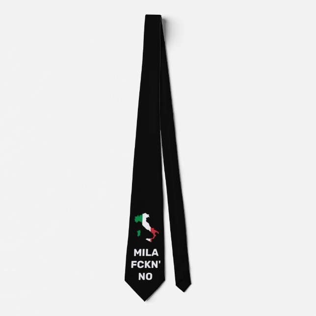 Cool MILANO - Mila Fckn No with flag Tie (Front)