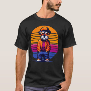 Cool Miniature Schnauzer Dog Modern Urban Style Su T-Shirt