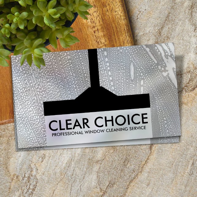 Cool Minimal Window Cleaning Services Business Card (Creator Uploaded)