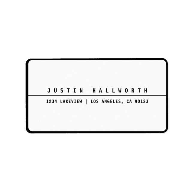 Cool Minimalist Black & White Label (Front)