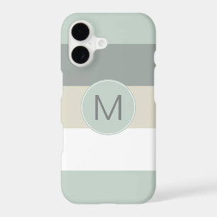Cool Minimalist Stripes Pattern with Any Monogram