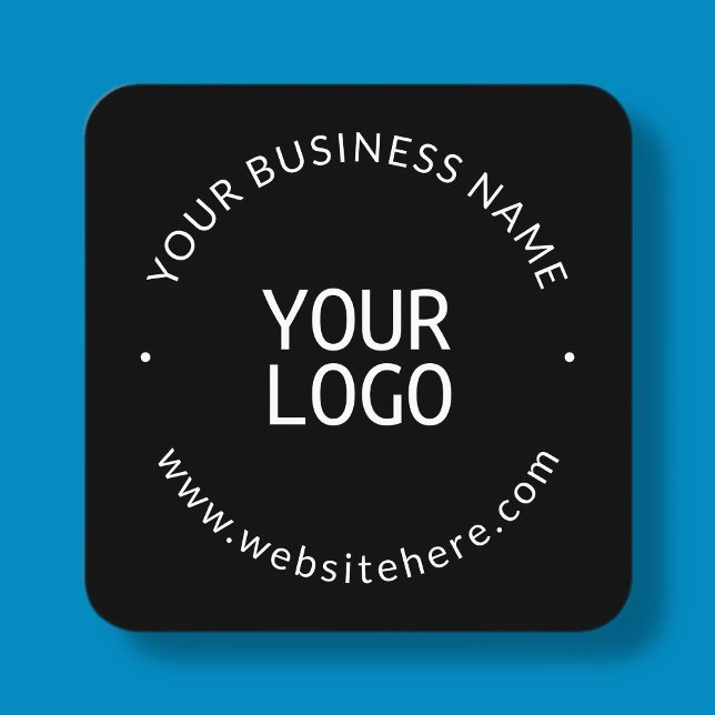 Cool minimalistic template | black square business card (Creator Uploaded)