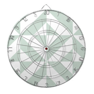 Cool Mint Geometric Deco Cube Pattern Dartboard