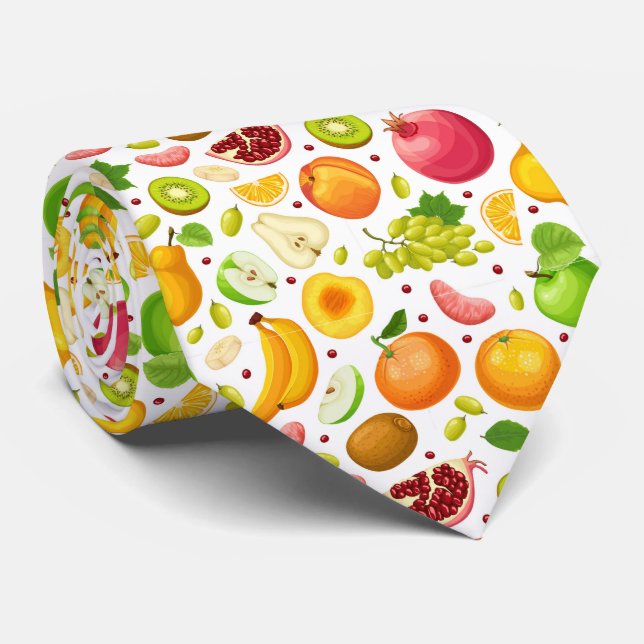 cool mixed fruit lovers  tie (Rolled)