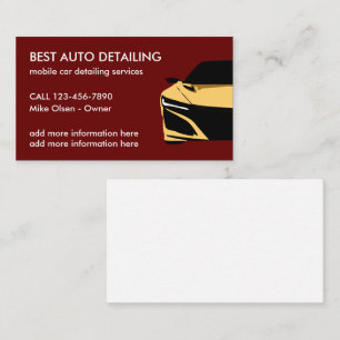 Cool Mobile Car Detailing Business Card
