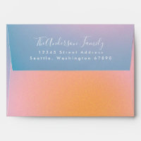 Cool Mod Colourful Groovy Preprinted Return Addres