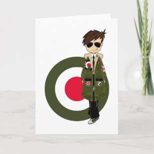 Cool Mod in Parka and Sunglasses Card