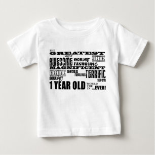 Cool Modern 1st Birthdays : Greatest 1 Year Old Baby T-Shirt