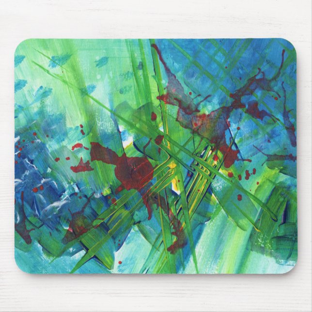 Cool Modern Abstract Acrylic Art Mouse Pad (Front)