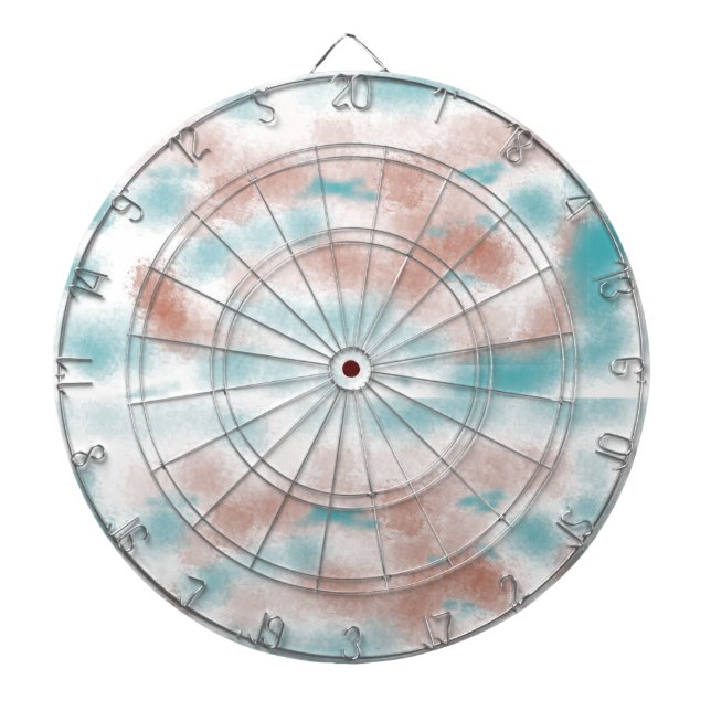 Cool Modern Abstract Clouds  Dartboard (Front)