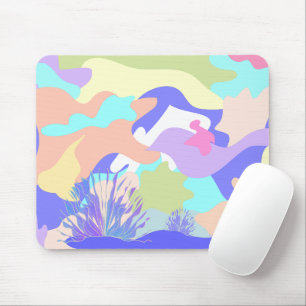 Cool Modern Abstract Flowing Art Colorful Desk Mat Mouse Mat