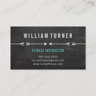 COOL MODERN ARROW simple sketch trendy chalkboard Business Card