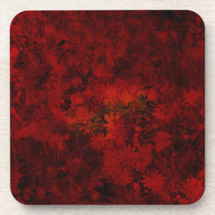 Cool, modern art of floral / flower pattern coaster