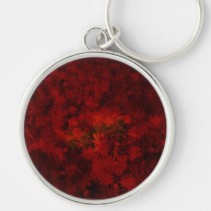 Cool, modern art of floral / flower pattern key ring