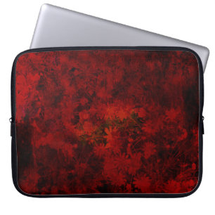 Cool, modern art of floral / flower pattern laptop sleeve