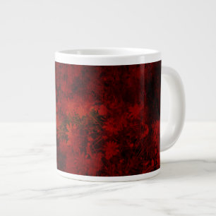 Cool, modern art of floral / flower pattern large coffee mug