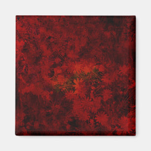 Cool, modern art of floral / flower pattern magnet