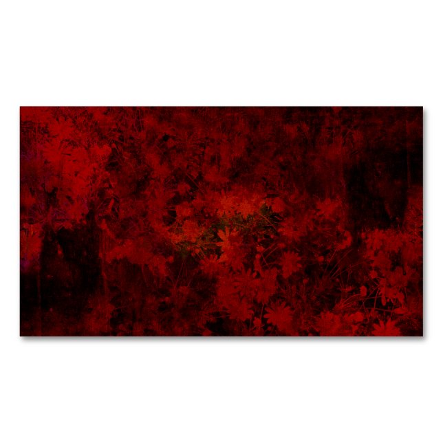 Cool, modern art of floral / flower pattern 	Magnetic business card (Front)