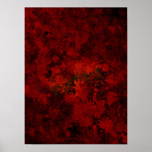 Cool, modern art of floral / flower pattern poster