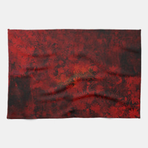 Cool, modern art of floral / flower pattern tea towel