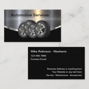 Cool Modern Automotive Tire Theme Business Card