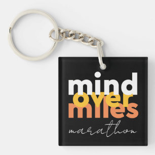 Cool Modern Black Sport Motivation Bold Typography Key Ring