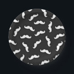 Cool Modern Black White Moustache Pattern Paper Plate<br><div class="desc">This modern, minimalist, and cool pattern is the perfect design for any trendy individual. It features a hand-drawn moustache illustration pattern in a simple black and white colour scheme. Enjoy this fun and playful design! ***IMPORTANT DESIGN NOTE: For any custom design request such as matching product requests, colour changes, placement...</div>