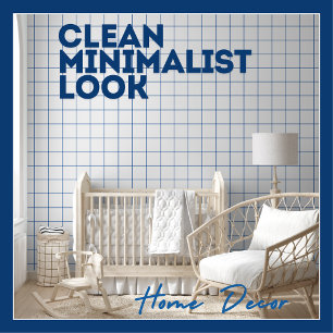 Cool Modern Blue Plaid Minimalist Simple Wallpaper