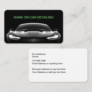 Cool Modern Car Automotive Detailing Business Card