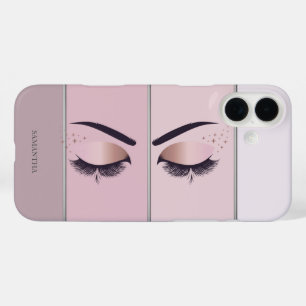 Cool Modern Chic Striped,Lashes  iPhone 16 Plus Case
