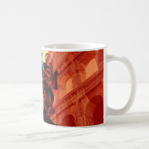 Cool modern collage of historical Rome in red Coffee Mug
