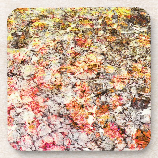 Cool, modern, colorful abstract background coaster (Front)