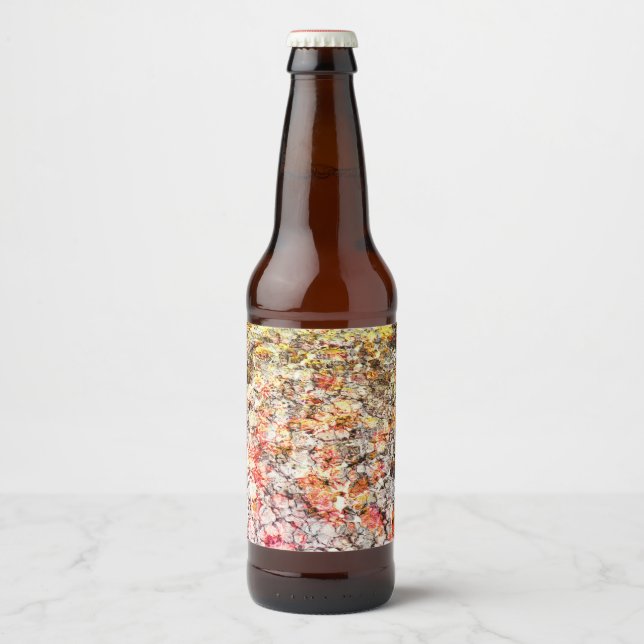 Cool, modern, colourful abstract background beer bottle label (Front)